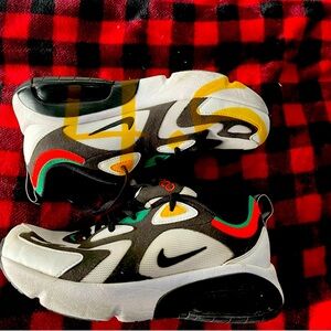 NIKE colored sneakers.